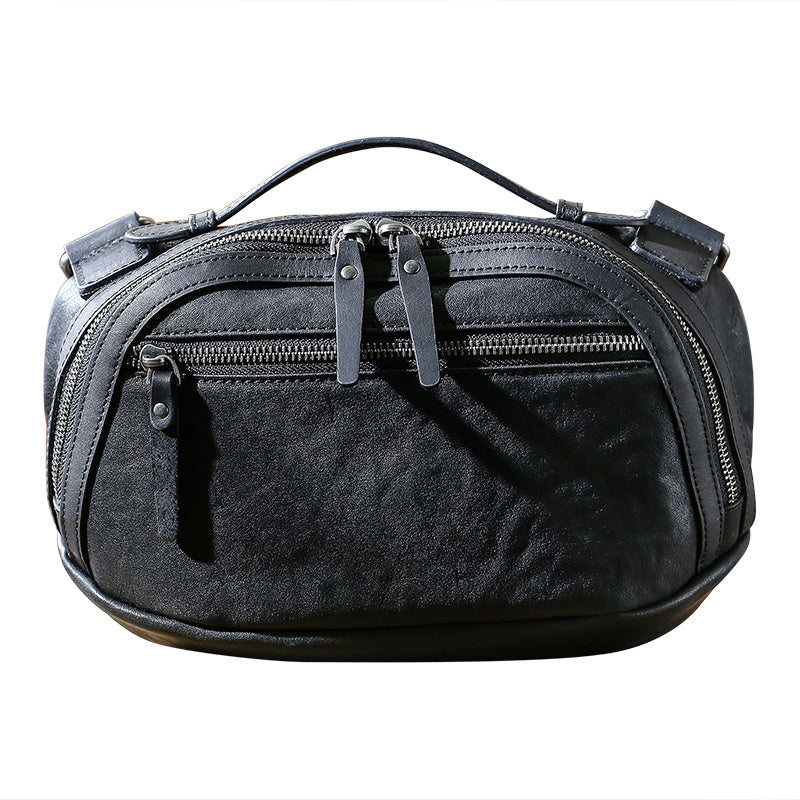 Mens Retro Casual Leather Shoulder Crossbody Bag