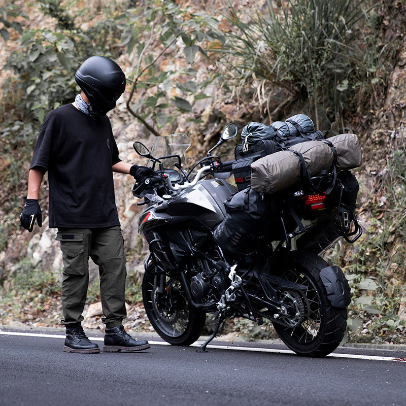 Bolsa impermeable de gran capacidad y doble cara para motocicleta