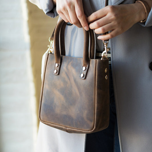 Handmade Shoulder Soft Leather Commuter Bag