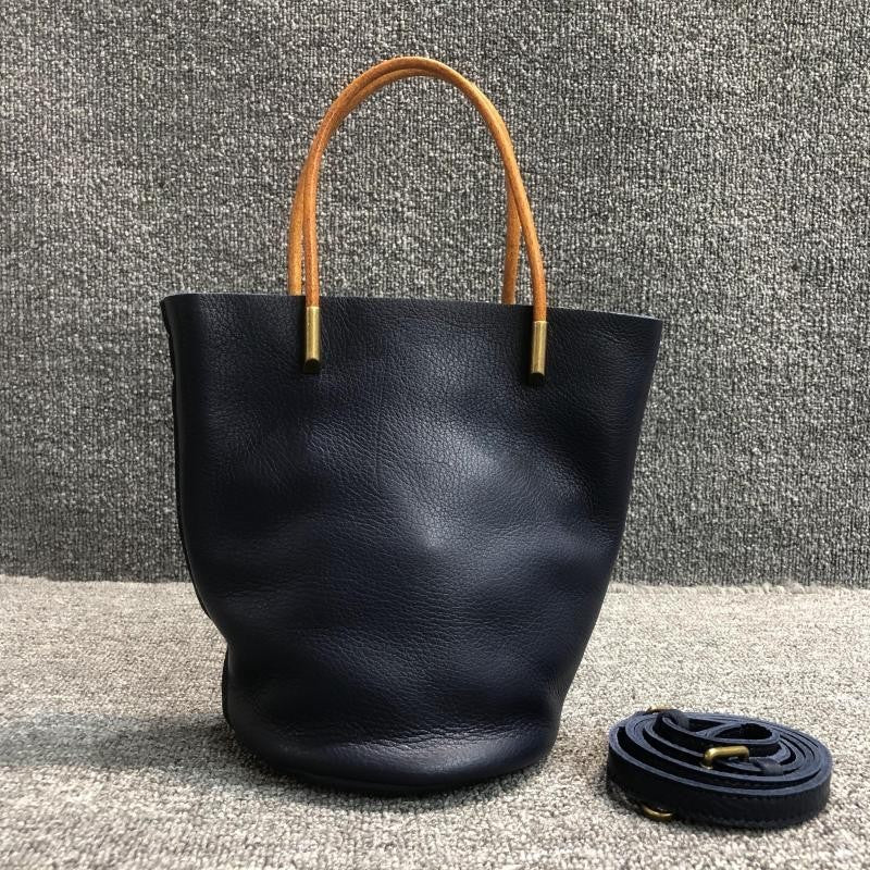 Bolso de mano de piel de primera capa para mujer