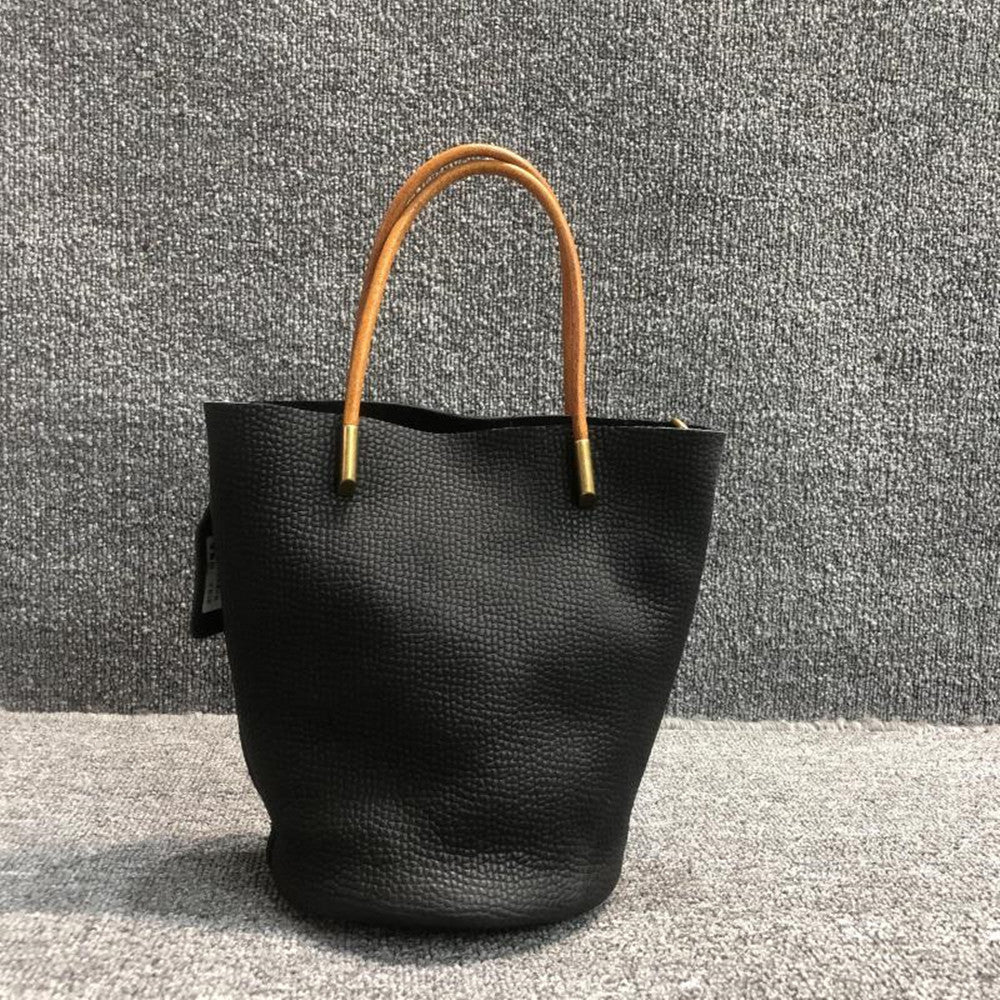 Bolso de mano de piel de primera capa para mujer