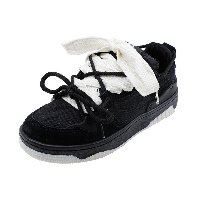 Women's Canvas Face Panda Casual Board Shoes