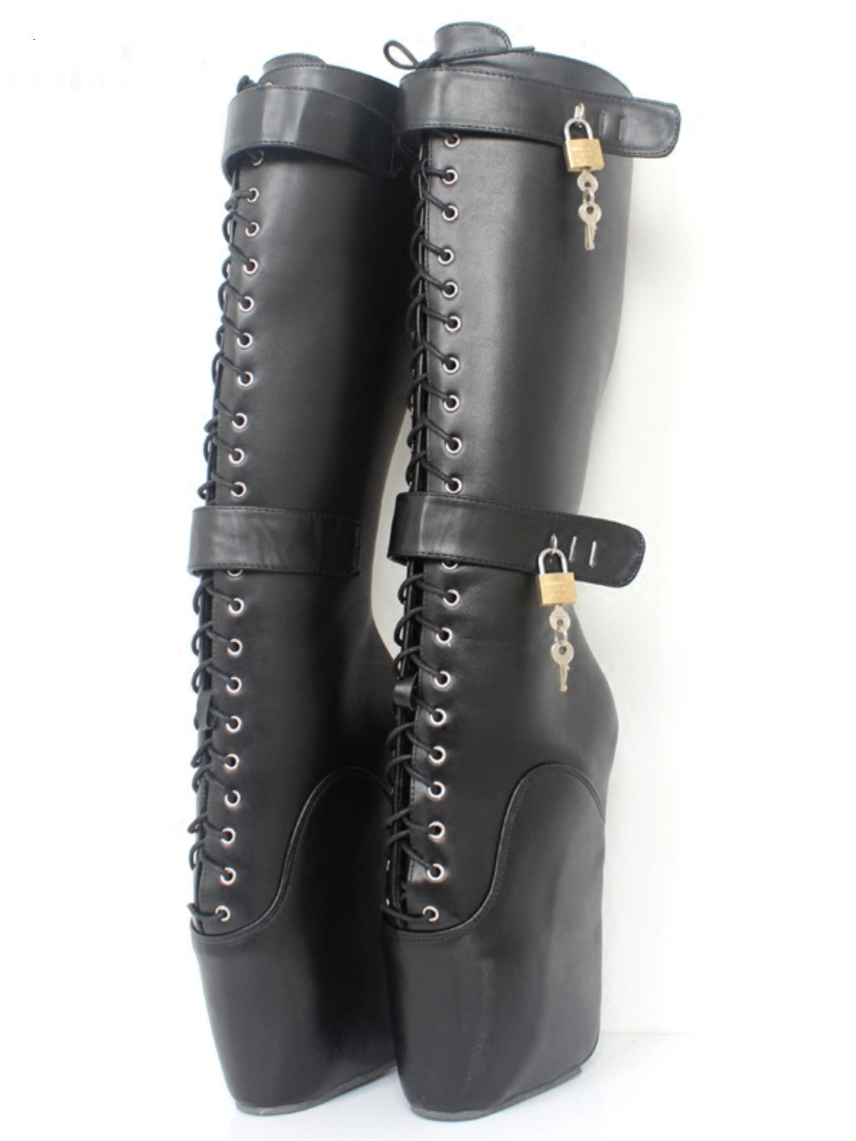 Stretch Slim Lace Up Thigh High Boots