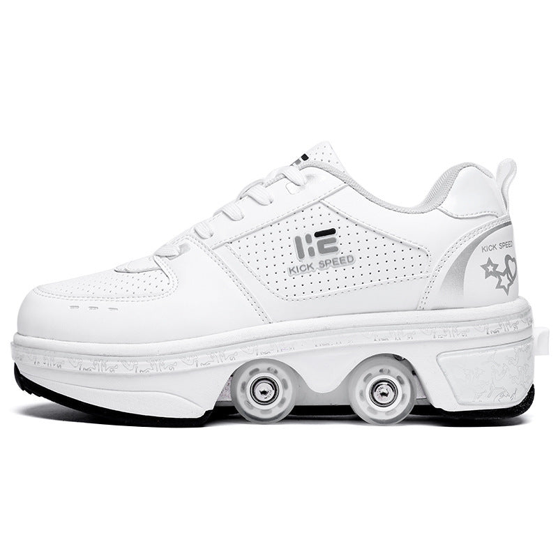 Four-wheel Heelys Dual-use Skates Female