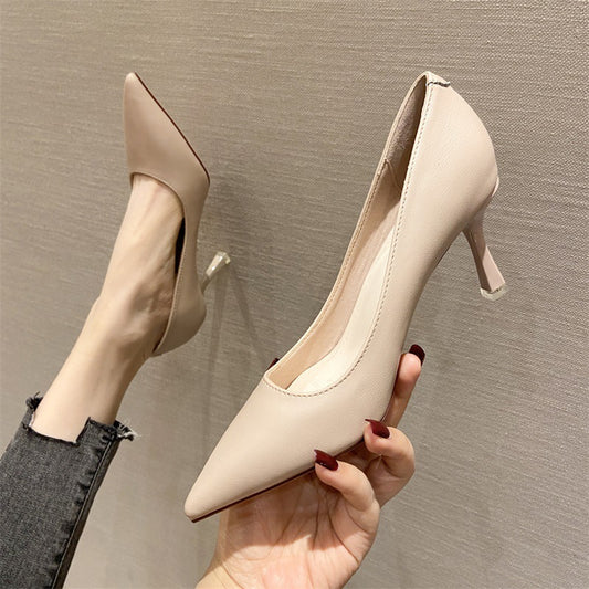 New Fine Heel Pointed High Heels Female