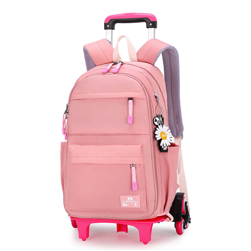 Women's Fashion Simple Trolley Schoolbag Backpack