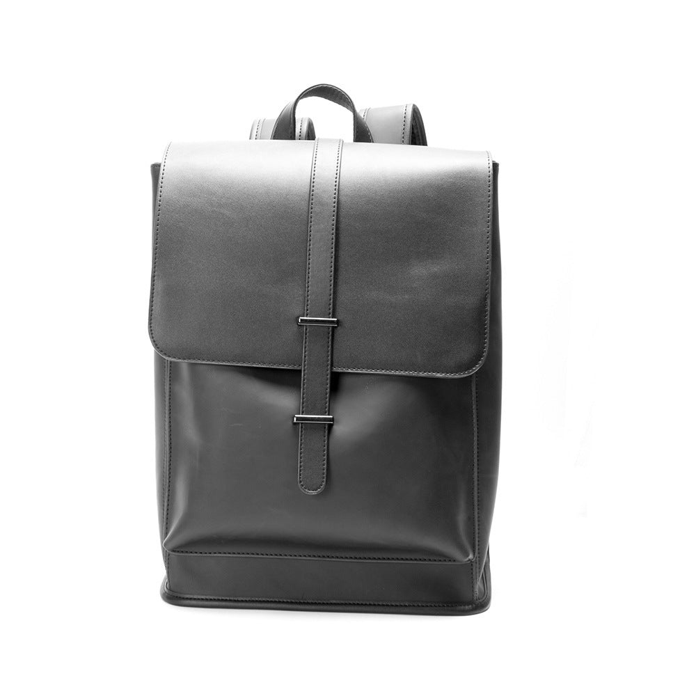 Men's Retro Crazy Horse PU Leather Large Capacity Backpack