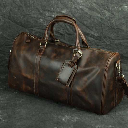 Men's Vintage Crossbody Tote Travel Bag