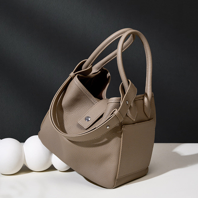 Design Leather Vegetable Basket Women's Bag