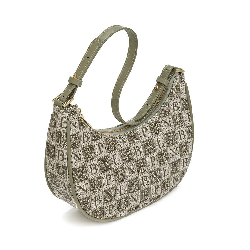 Bolso de hombro Niche Retro Alphabet Jacquard