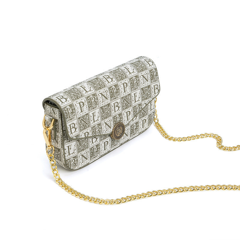 Women's Printed Chain Shoulder Messenger Bag