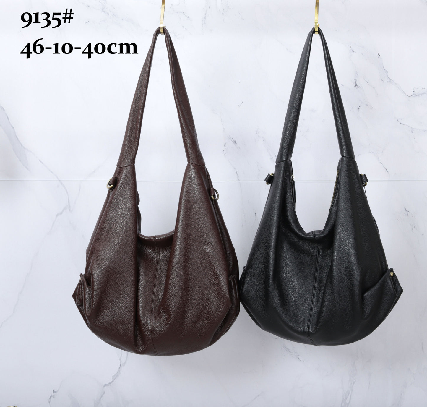 Korean Style Simple First Layer Cowhide Casual Bag