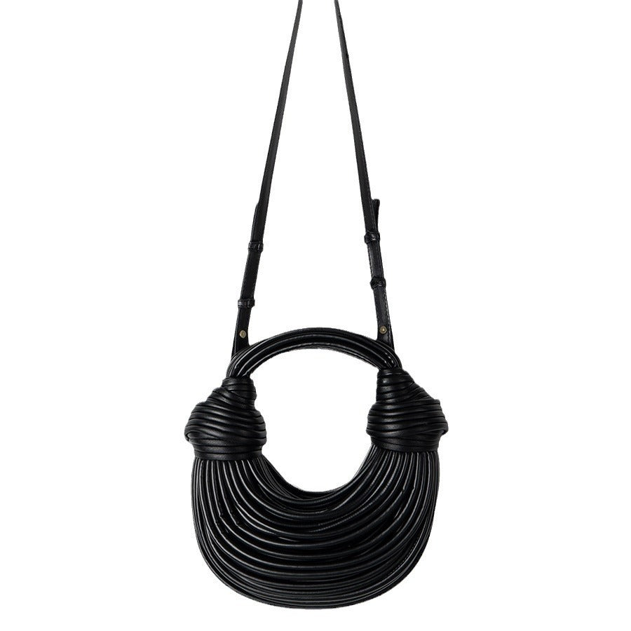 Glossy Woven Noodles Fashion Handbag