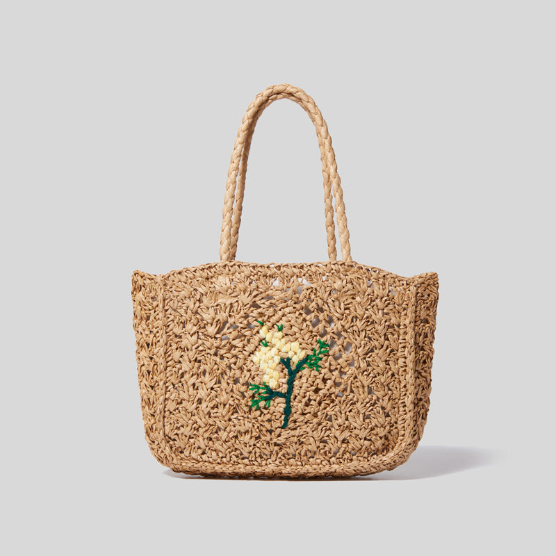 Flower Straw Women's Bucket Basket Bags