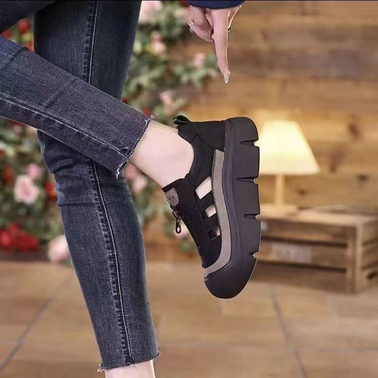 Zapatos casuales con plataforma hueca de moda de verano para mujer