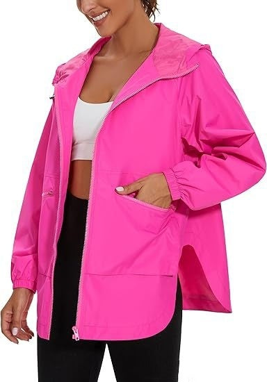 Chaqueta con capucha y cremallera de manga larga para mujer, gabardina, chaqueta informal