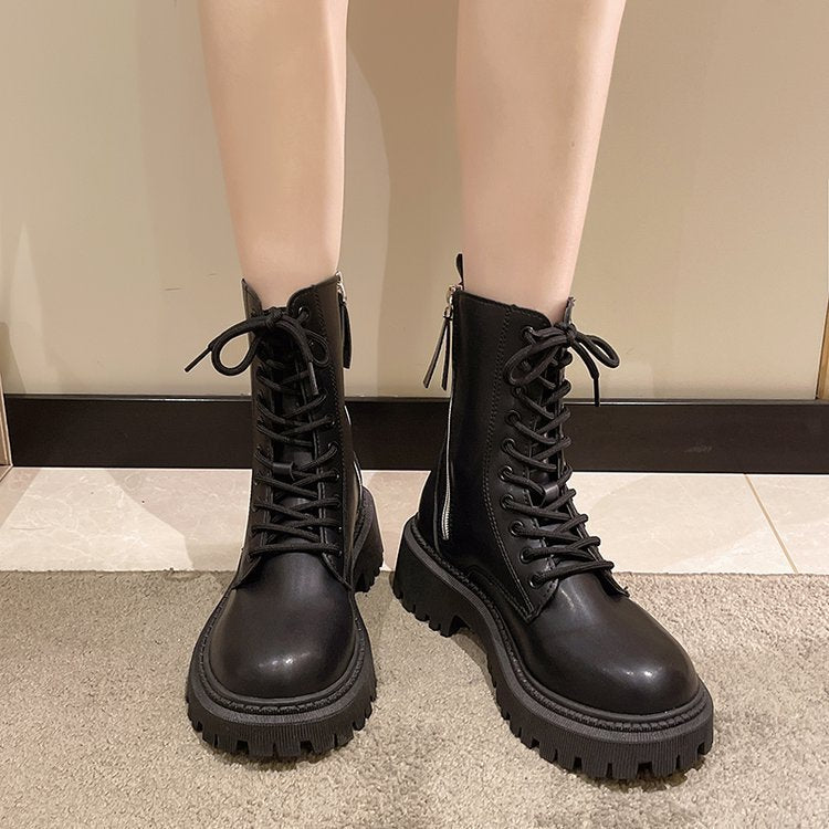 Botas de plataforma británicas para mujer