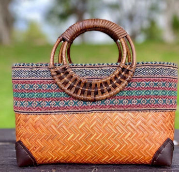 Women's New Ethnic Style Bamboo Woven Bag Handbag