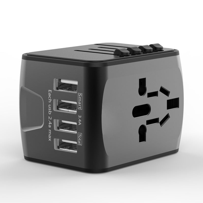 Convertidor USB de 4 puertos de carga multifuncional para viajes