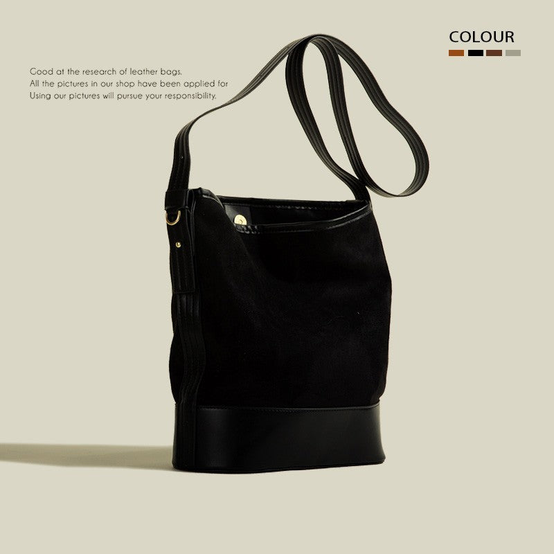 Bolso estilo cubo retro de gran capacidad para mujer