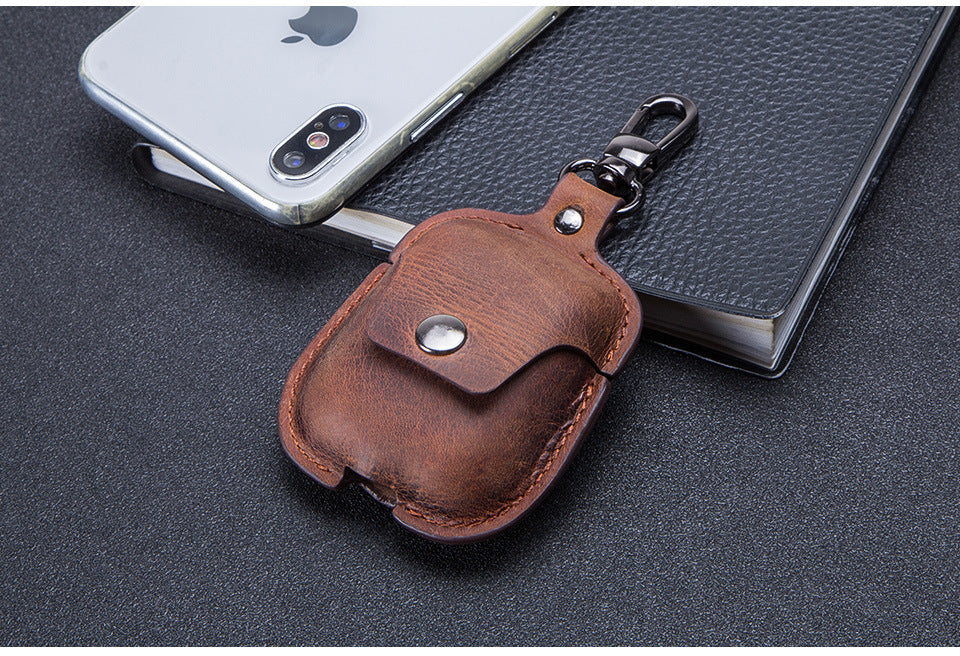 Compatible Covers Leather Keychain Portable Headset