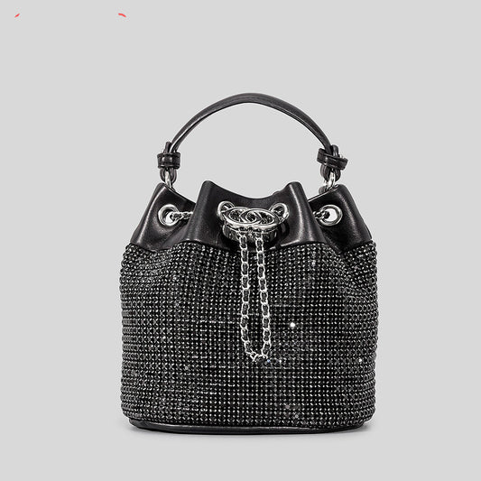 Bolso tipo cubo con diamantes de imitación para mujer de Niche