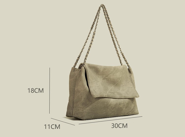 Bolso bandolera con cadena y gran capacidad para mujer