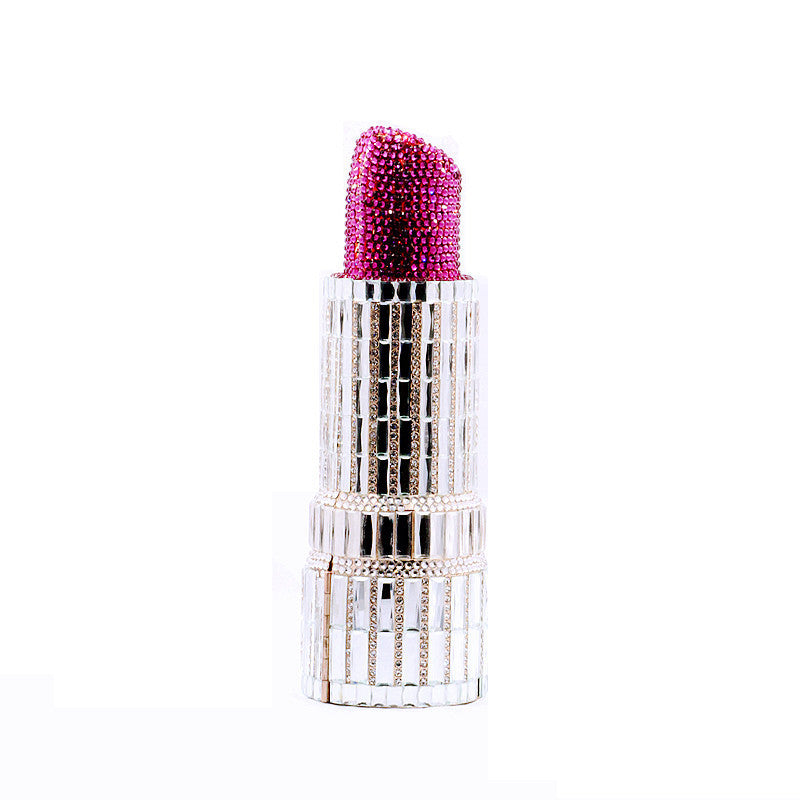 Handmade Metal Rhinestone Party Lipstick Clutch