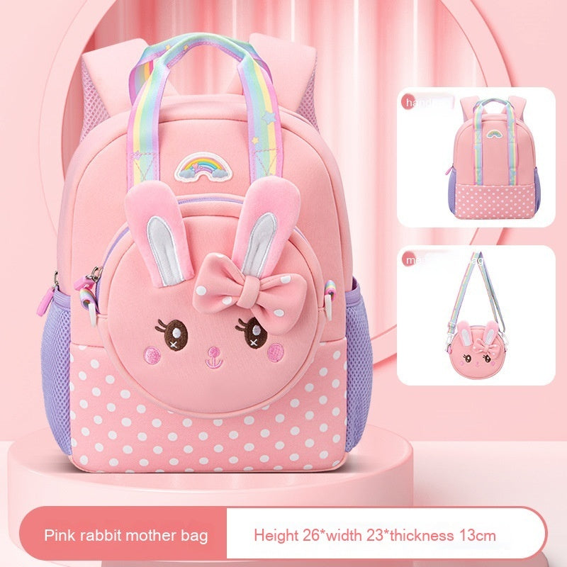 Fashion Cartoon Student Toddler Schoolbag Burden Reduction Spine Protection Backpack