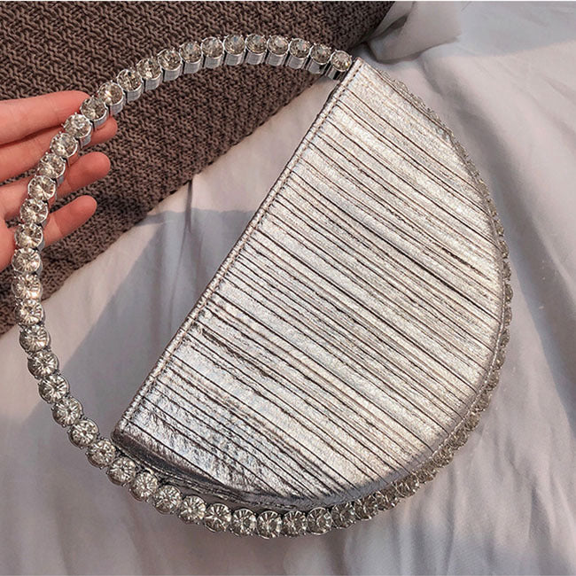 Diamond-encrusted Round Handbag Temperament And Fashion