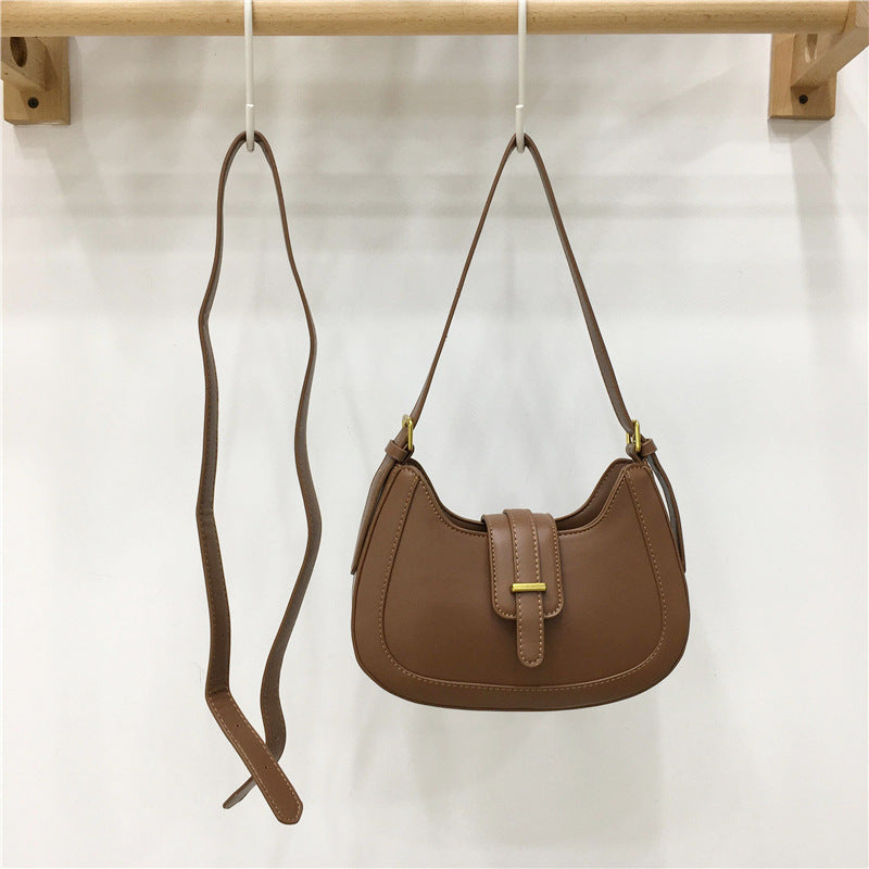 Bolso de mano francés diagonal versátil y portátil para mujer, de moda, para coser en el coche