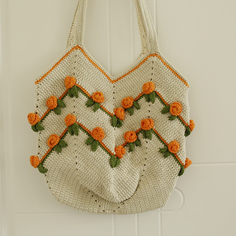 Hand-woven Creative Handicraft Vegetable Basket Small Shoulder Bag