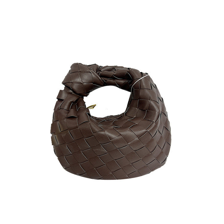 Woven Croissant Knotted Handbag Underarm Hand Bag