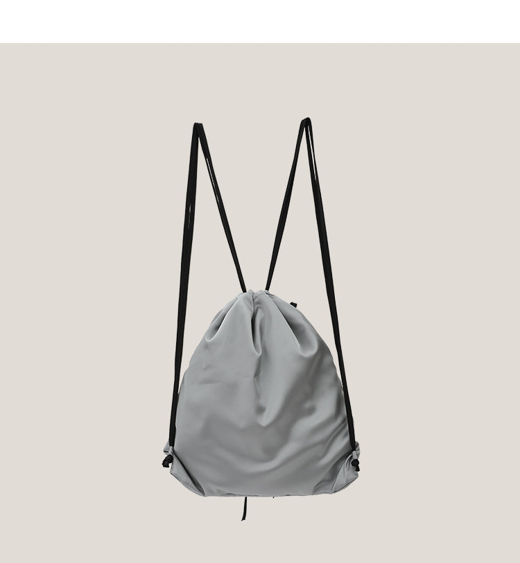 Silk Bow Drawstring Backpack Women's Cloth Bags