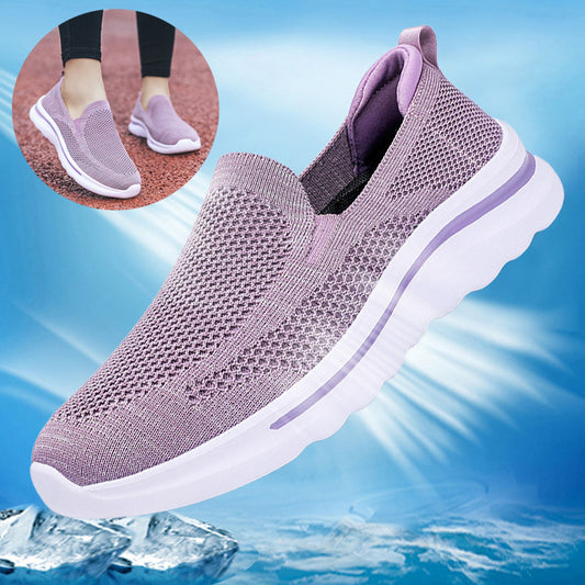 Breathable Mesh Sports Women Walking Jogging Flat Shoes