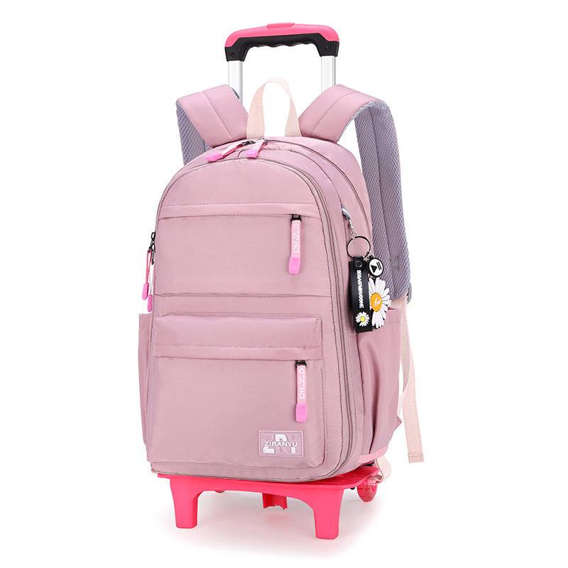 Women's Fashion Simple Trolley Schoolbag Backpack