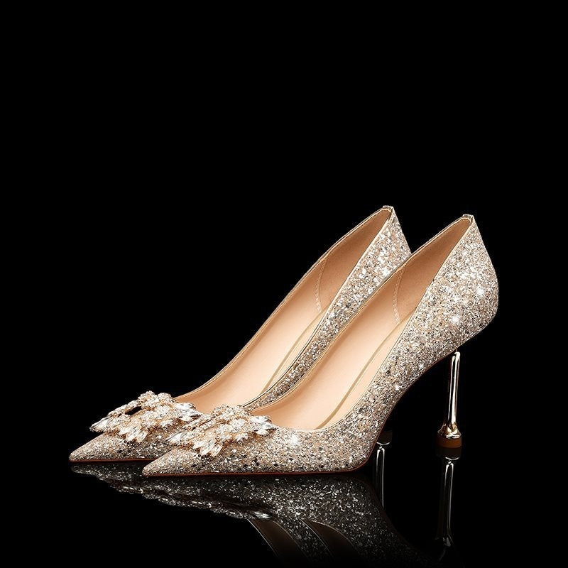 Wedding Bridal Women's Crystal High Heels