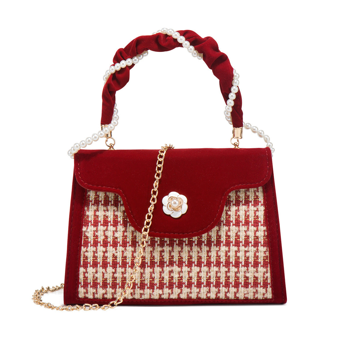 Bolso de boda para mujer, bolso de novia, de alta calidad, elegante, rojo, nicho, pequeño, portátil, 2024, nuevo