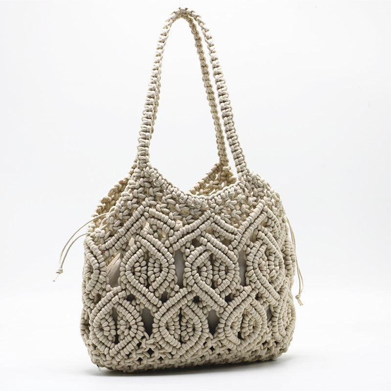 Shengjie Craft New Cotton Thread Shoulder Hand Woven Bag