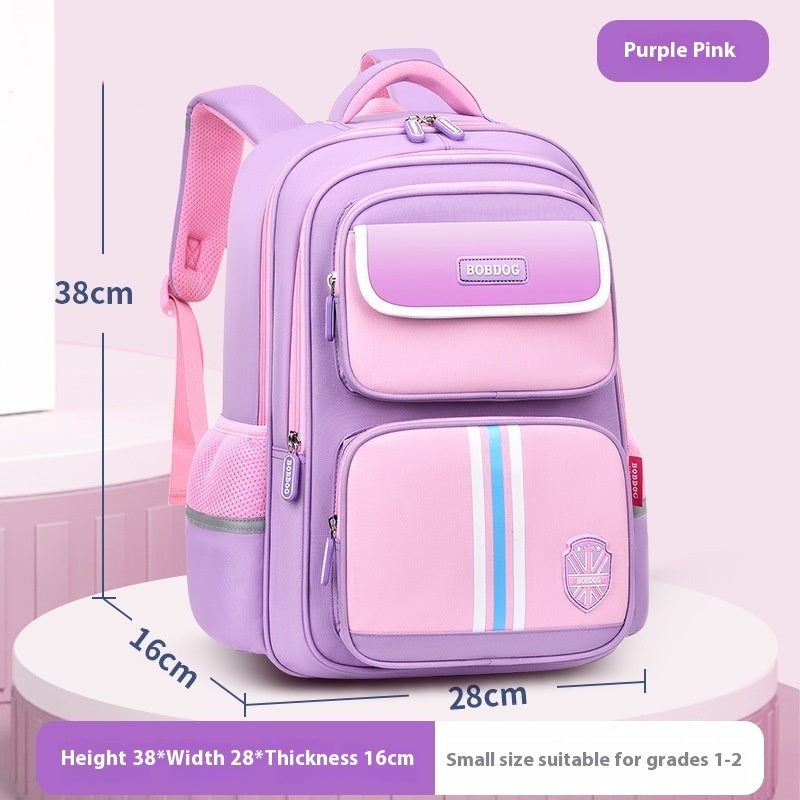 Mochila ligera impermeable para niños de 1.º a 3.º grado, con protección para la columna vertebral y alivio de la carga, para mujer