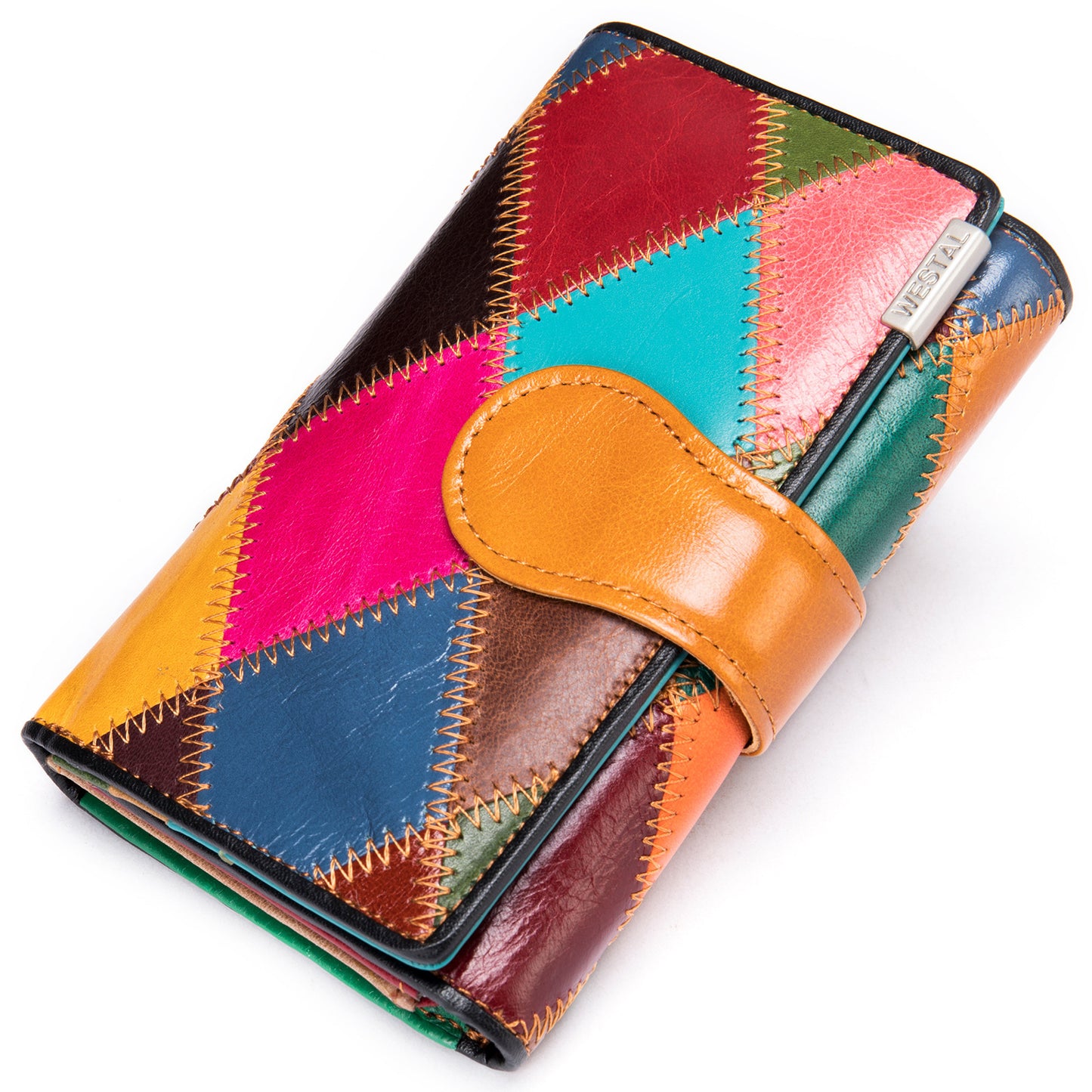 Women's Color Patchwork Multi-Card Coin Purse