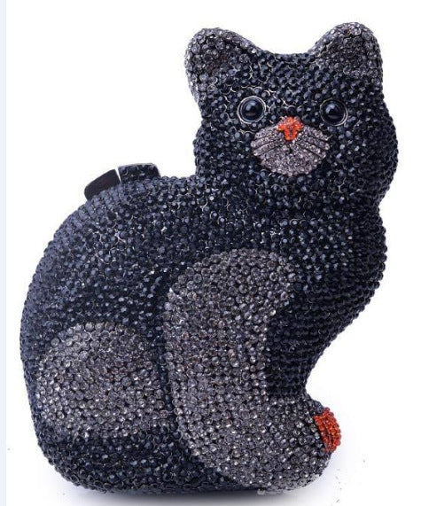 Kitty Rhinestone With Stranded Metal Crystal