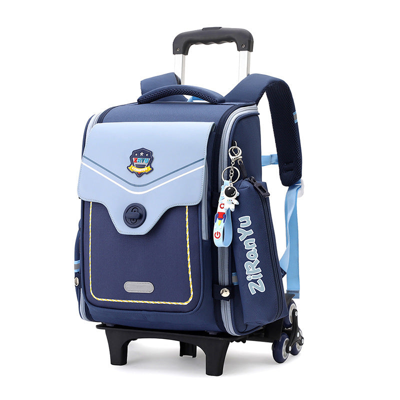 Primary School Student Trolley Schoolbag Detachable Backpack