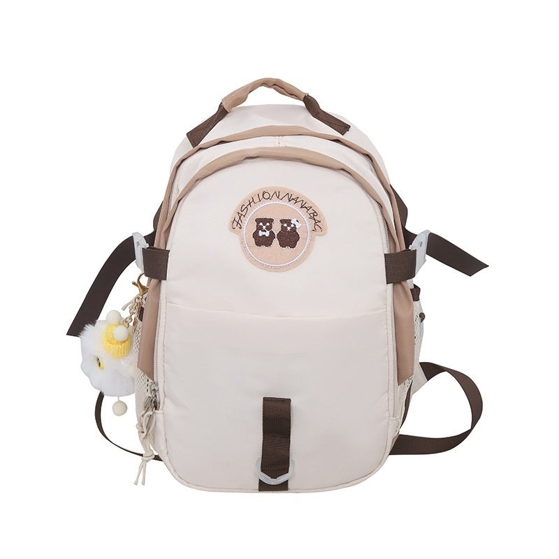 Junior High School Student Bear Schoolbag Good-looking Korean Female Travel Backpack