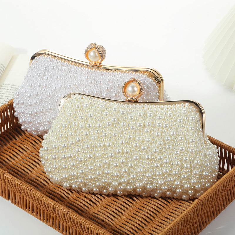 Women's Fashion Pearl Pearl Embroidery Dinner Bag