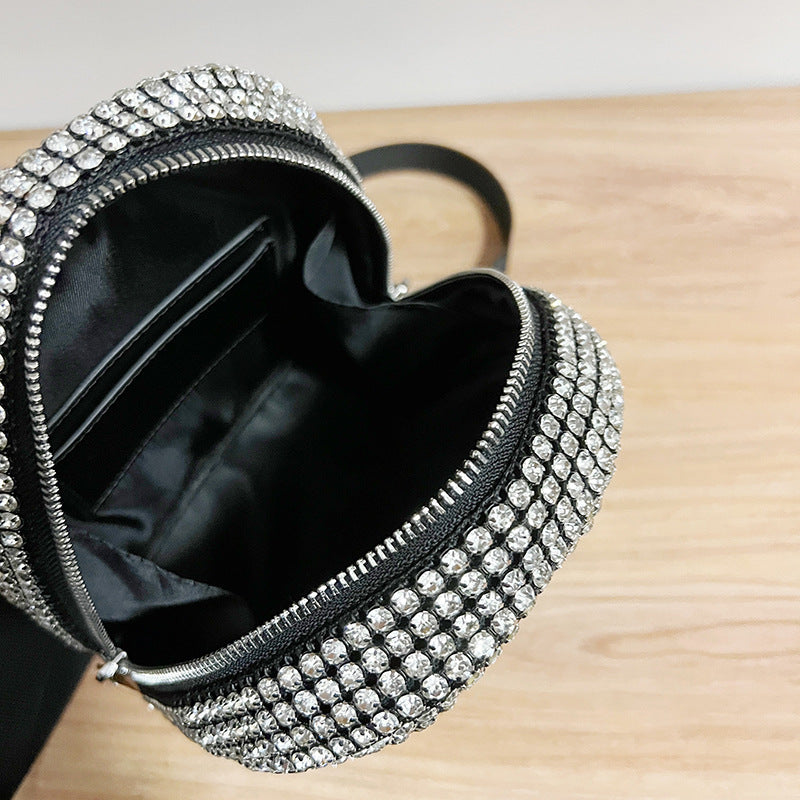 Women's Mini Diamond Rhinestone Crossbody Backpack