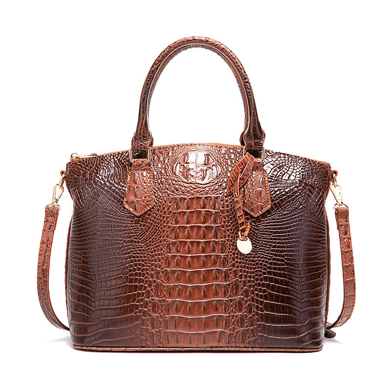 Women's Retro Crocodile Pattern Portable Messenger Bag