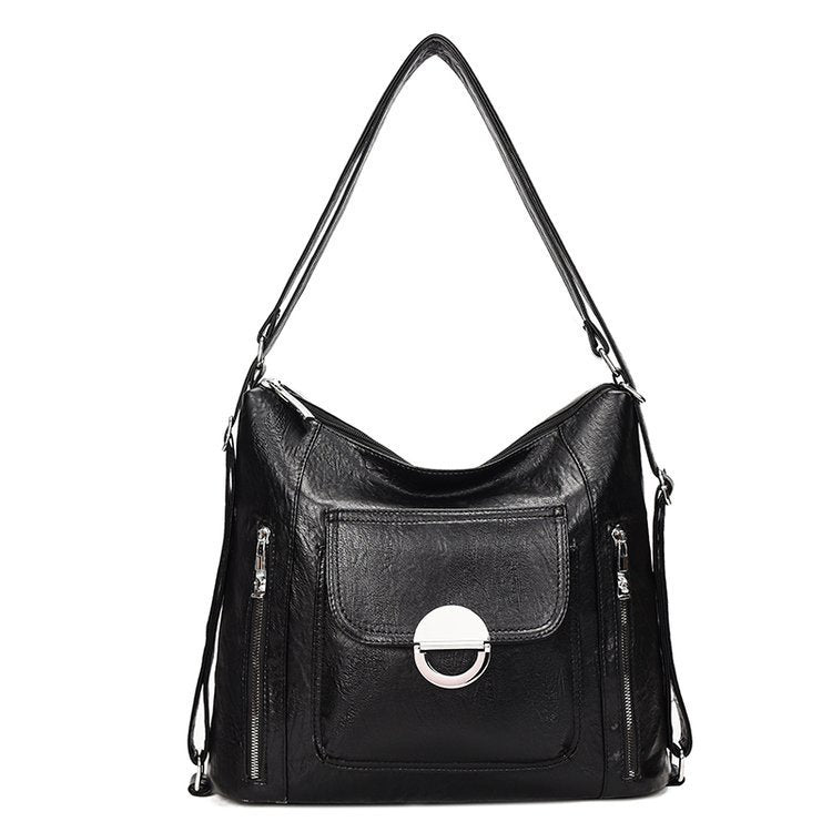 Women's Fashion Washed Leather Shoulder Bag