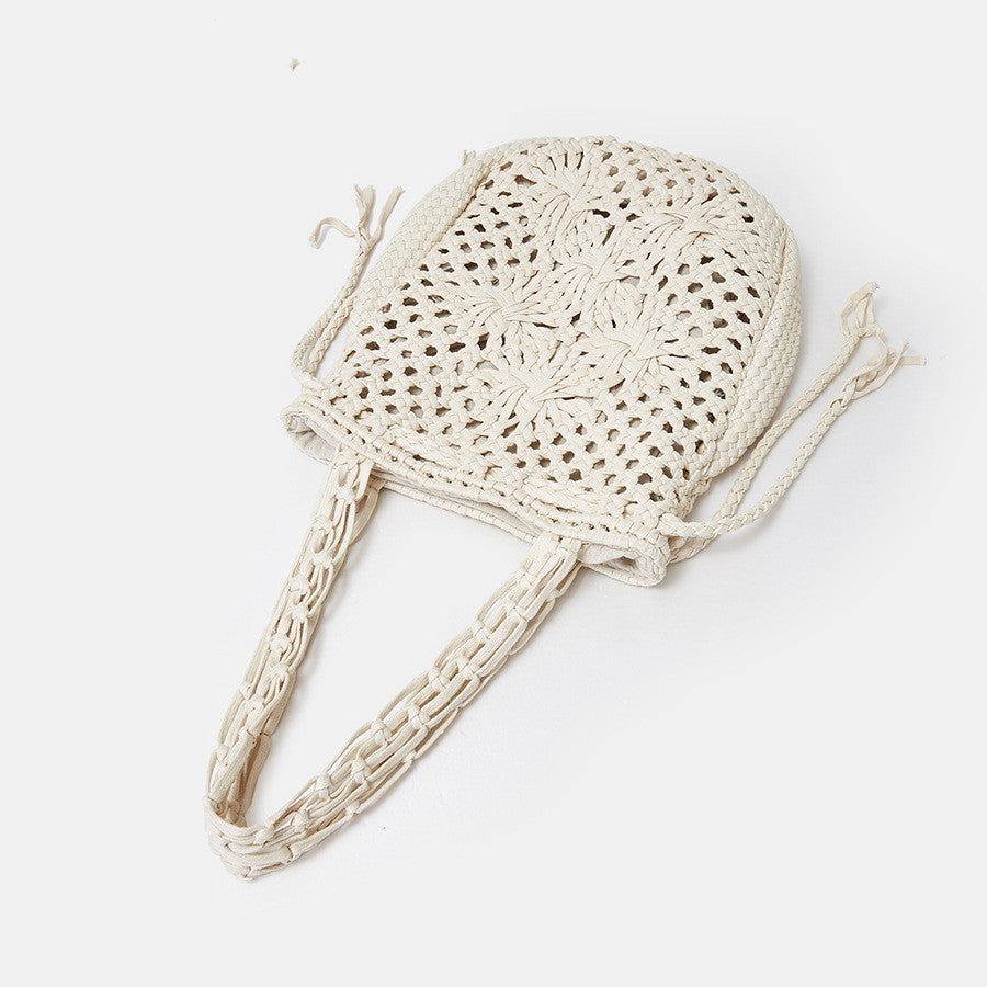 Ins Hand-woven Cotton Bucket Bag Fashion Simple