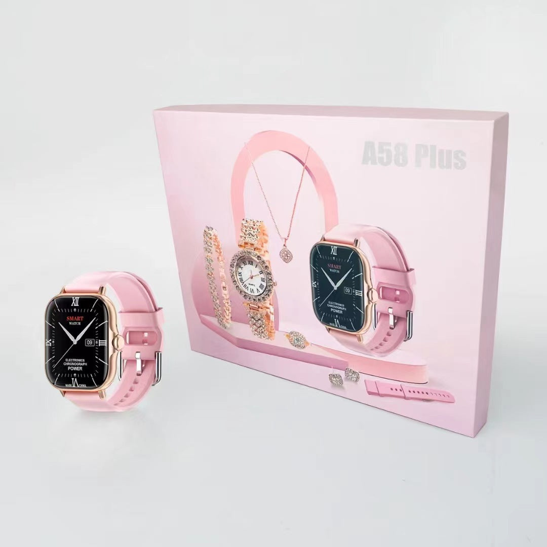 Montre intelligente Bluetooth Appels Fréquence cardiaque Oxygène sanguin Femmes